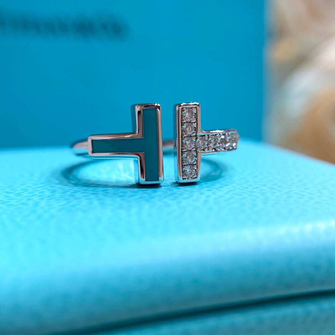 [Resenly Jewelry] WIRE TURQUOISE DIAMOND RING SILVER
