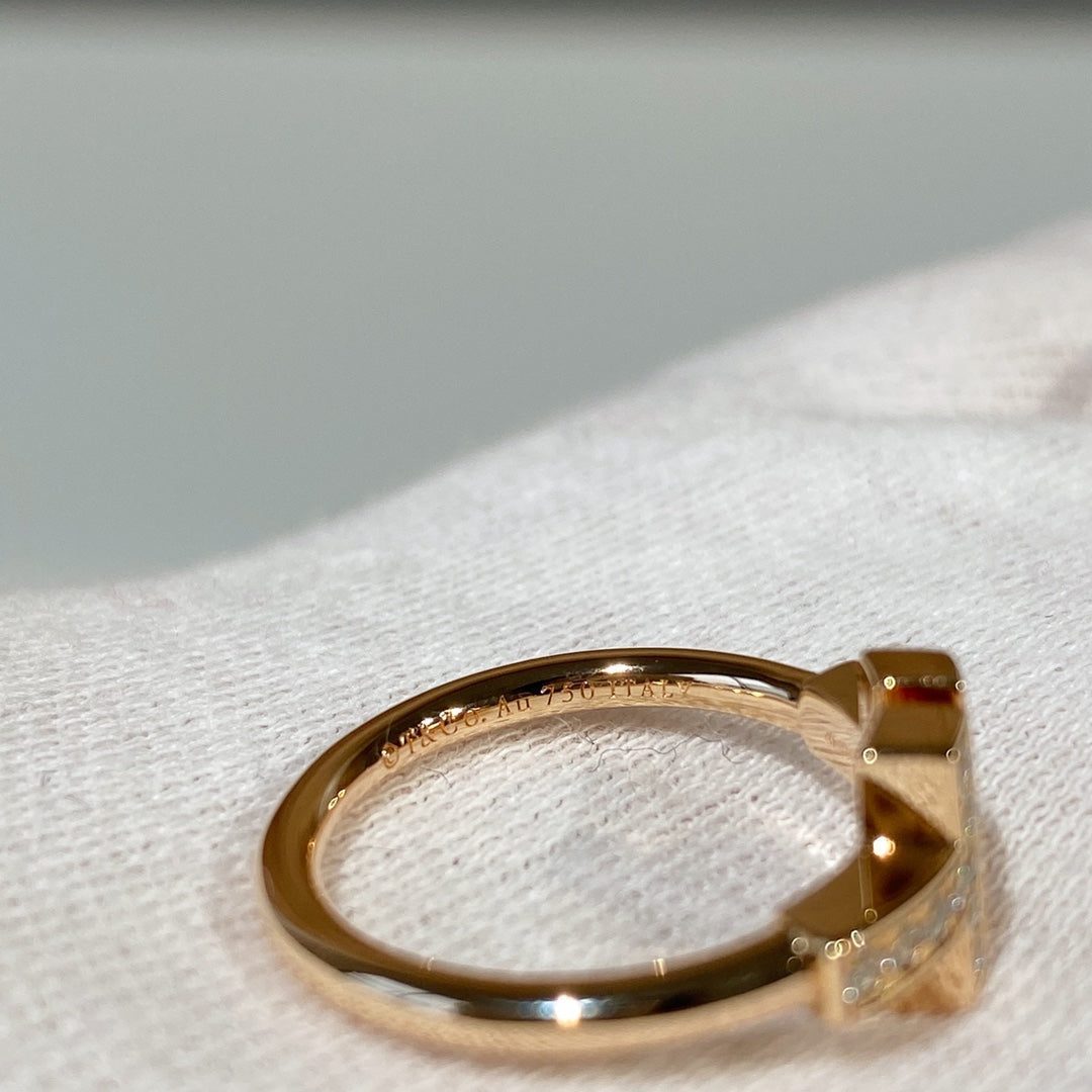 [Resenly Jewelry]T WIRE MOP DIAMOND RING PINK GOLD