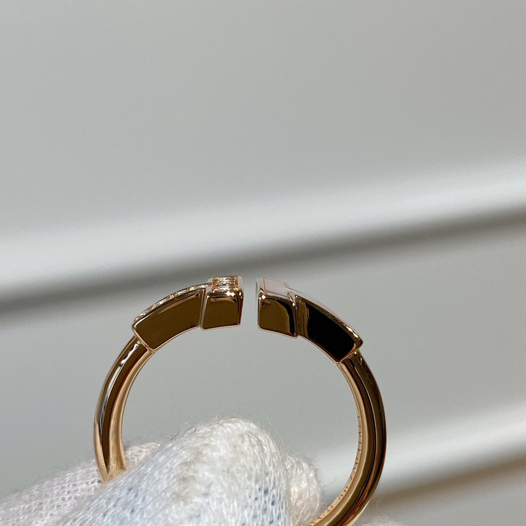 [Resenly Jewelry]T WIRE MOP DIAMOND RING PINK GOLD