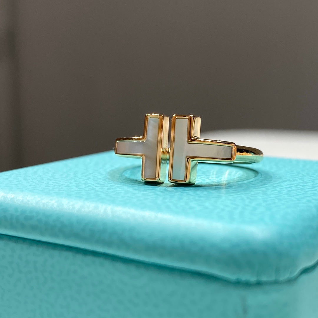[Resenly Jewelry] WIRE MOP RING PINK GOLD