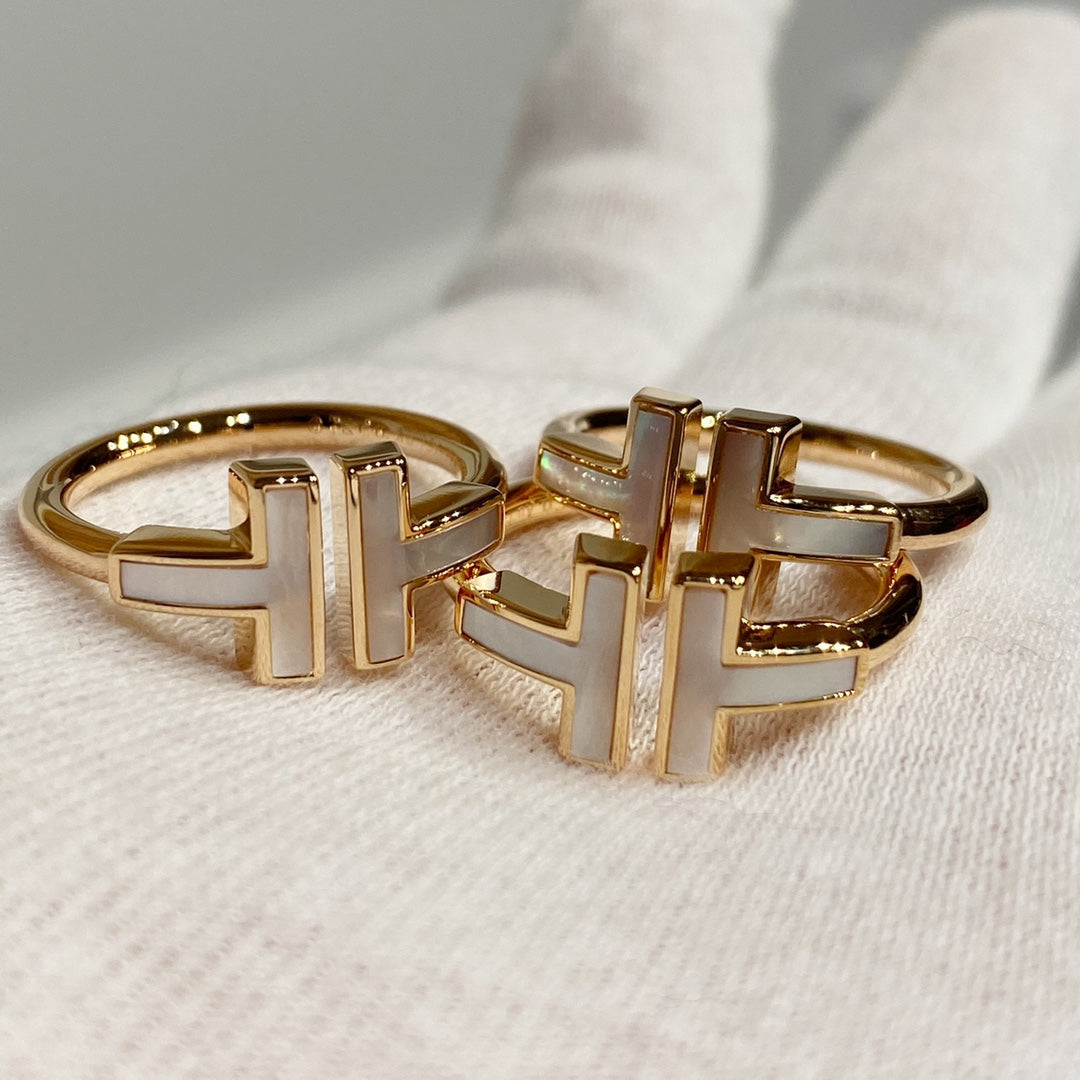 [Resenly Jewelry] WIRE MOP RING PINK GOLD
