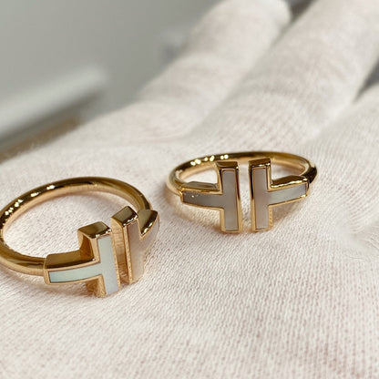 [Resenly Jewelry] WIRE MOP RING PINK GOLD