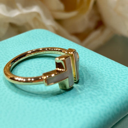 [Resenly Jewelry] WIRE MOP RING PINK GOLD