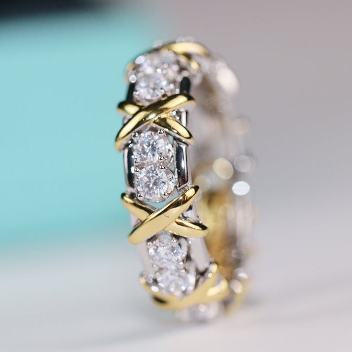 [Resenly Jewelry]SIXTEEN STONE RING GOLD