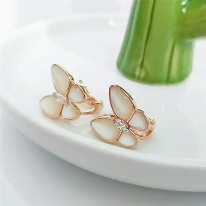 [Resenly Jewelry]BUTTERFLY MOP DIAMOND EARRINGS