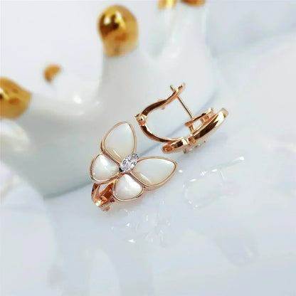 [Resenly Jewelry]BUTTERFLY MOP DIAMOND EARRINGS