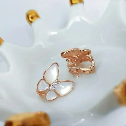 [Resenly Jewelry]BUTTERFLY MOP DIAMOND EARRINGS