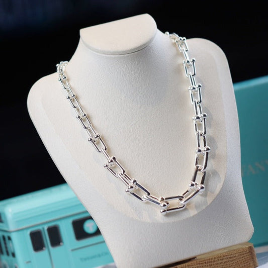 [Resenly Jewelry]HARDWEAR LINK SILVER NECKLACE