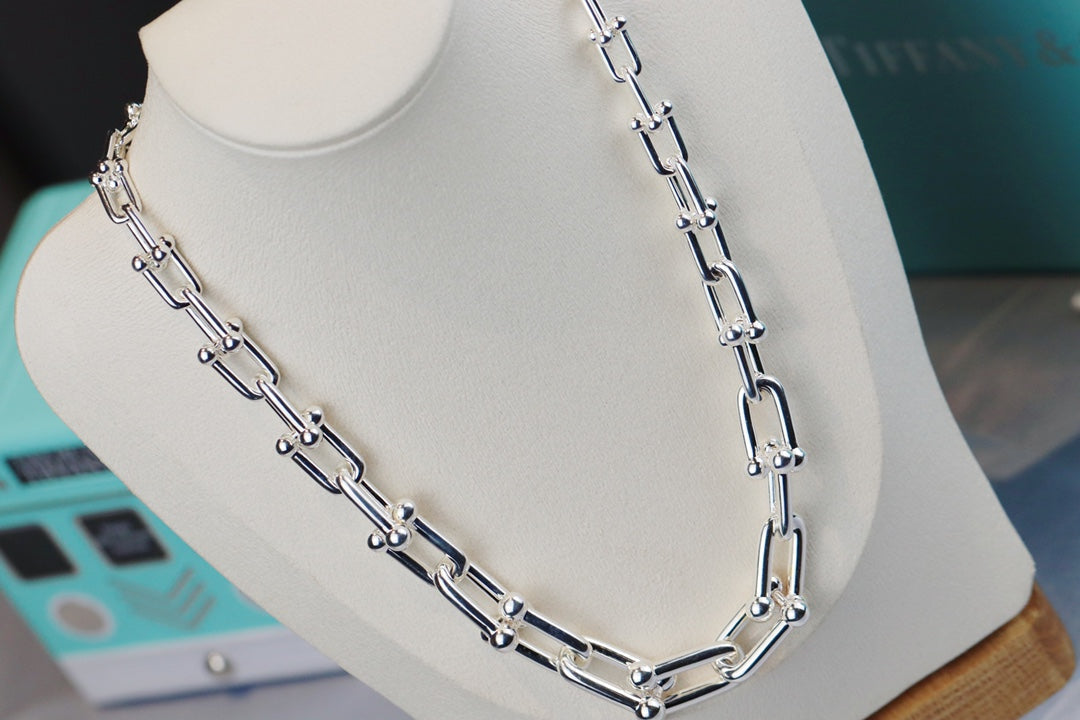 [Resenly Jewelry]HARDWEAR LINK SILVER NECKLACE