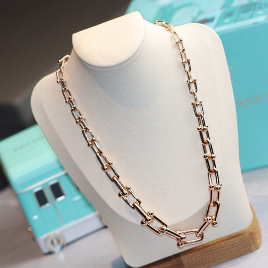 [Resenly Jewelry]HARDWEAR LINK GOLD NECKLACE