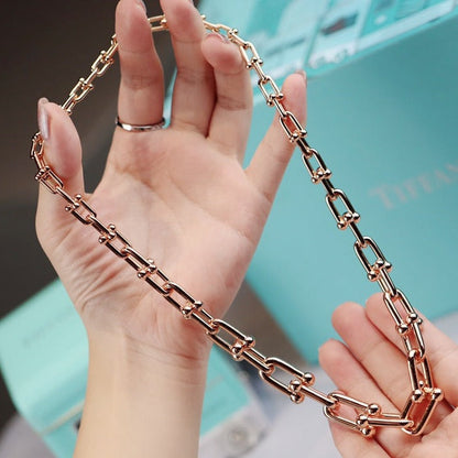 [Resenly Jewelry]HARDWEAR LINK GOLD NECKLACE