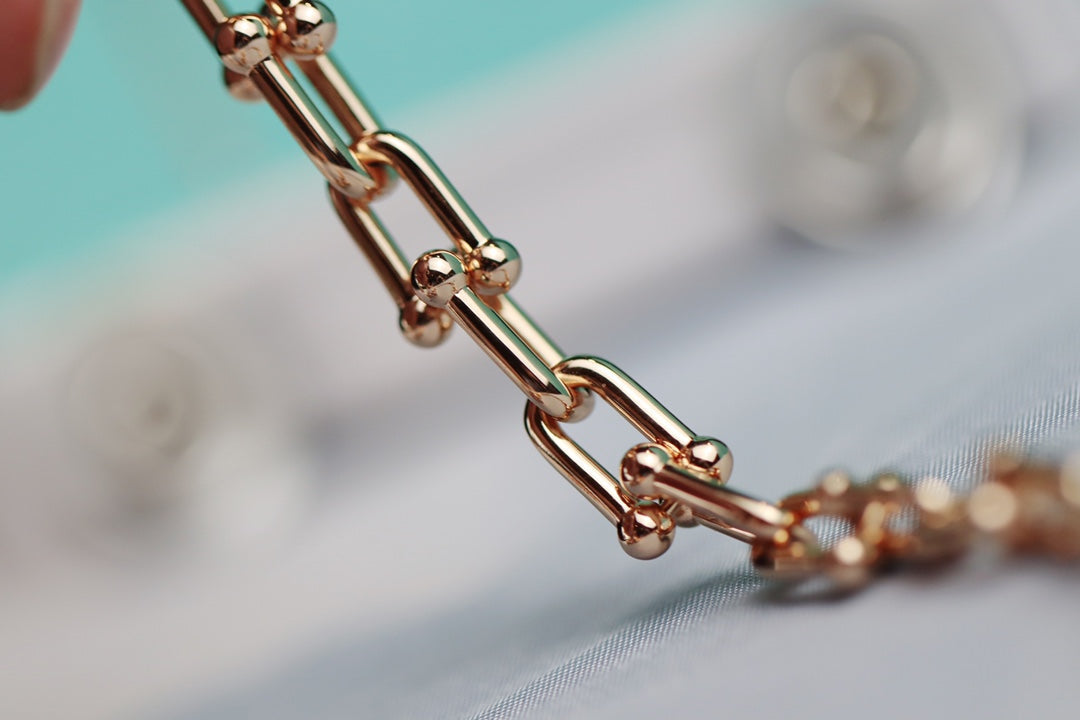 [Resenly Jewelry]HARDWEAR LINK GOLD NECKLACE
