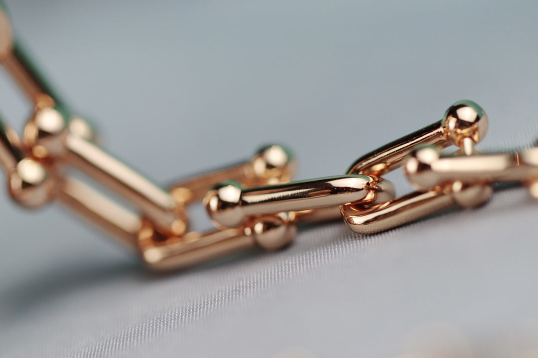 [Resenly Jewelry]HARDWEAR LINK GOLD NECKLACE
