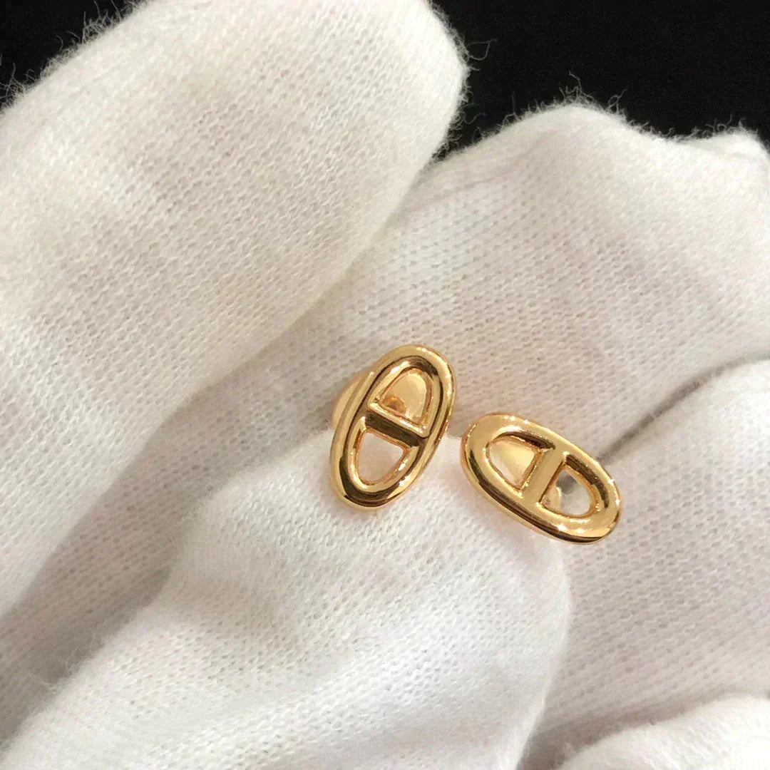 [Resenly Jewelry]CHAINE SMALL EARRINGS GOLD AND SILVER