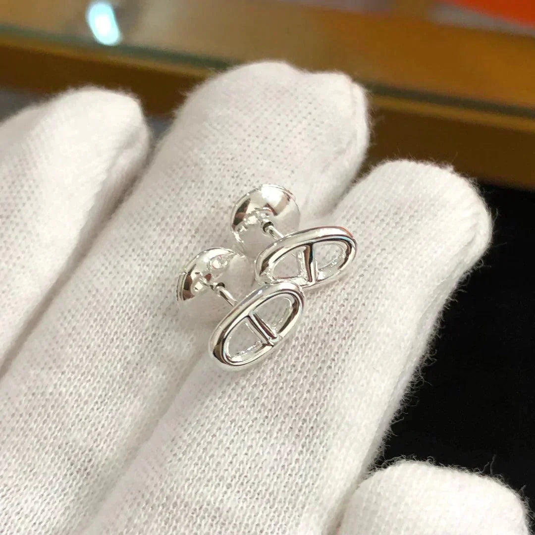 [Resenly Jewelry]CHAINE SMALL EARRINGS GOLD AND SILVER