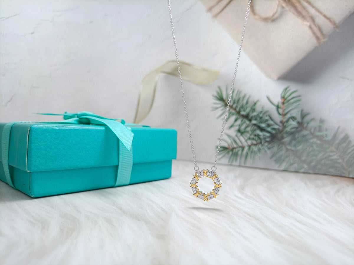 [Resenly Jewelry]SIXTEEN STONE NECKLACE GOLD