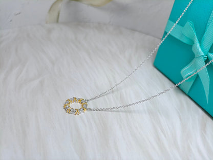 [Resenly Jewelry]SIXTEEN STONE NECKLACE GOLD