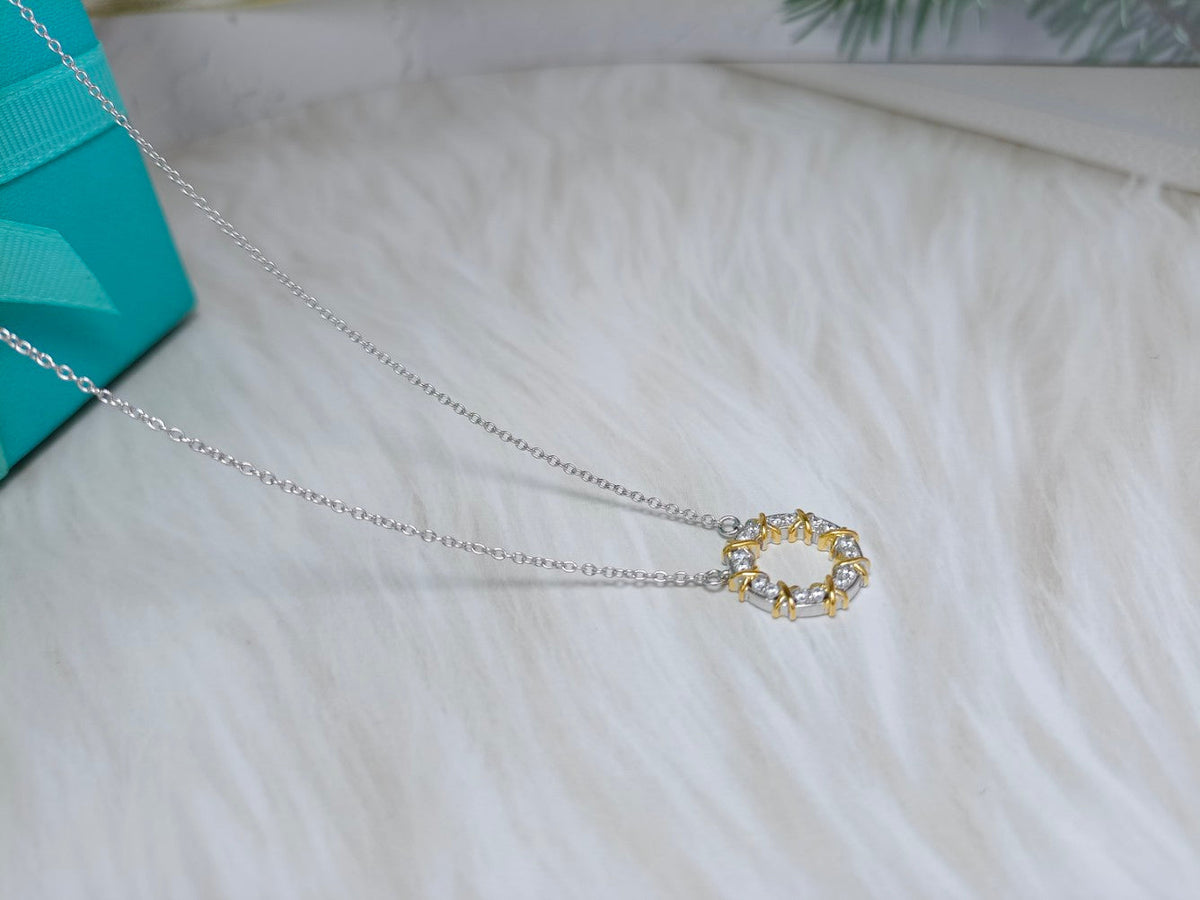 [Resenly Jewelry]SIXTEEN STONE NECKLACE GOLD