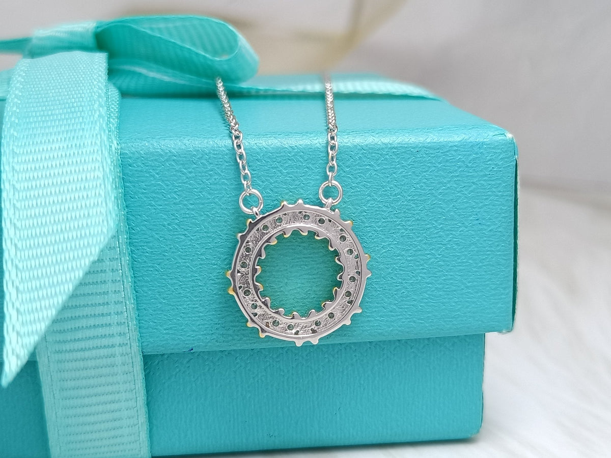 [Resenly Jewelry]SIXTEEN STONE NECKLACE GOLD
