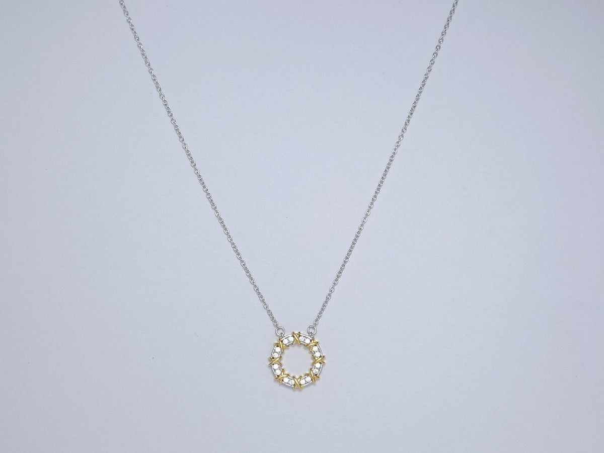 [Resenly Jewelry]SIXTEEN STONE NECKLACE GOLD