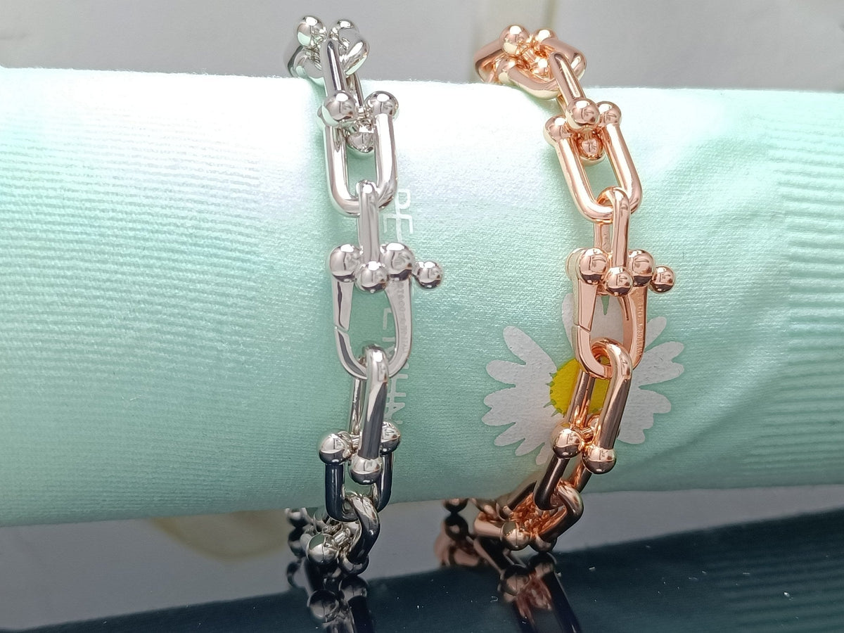 [Resenly Jewelry]HARDWEAR BRACELET PINK GOLD AND SILVER DIAMOND