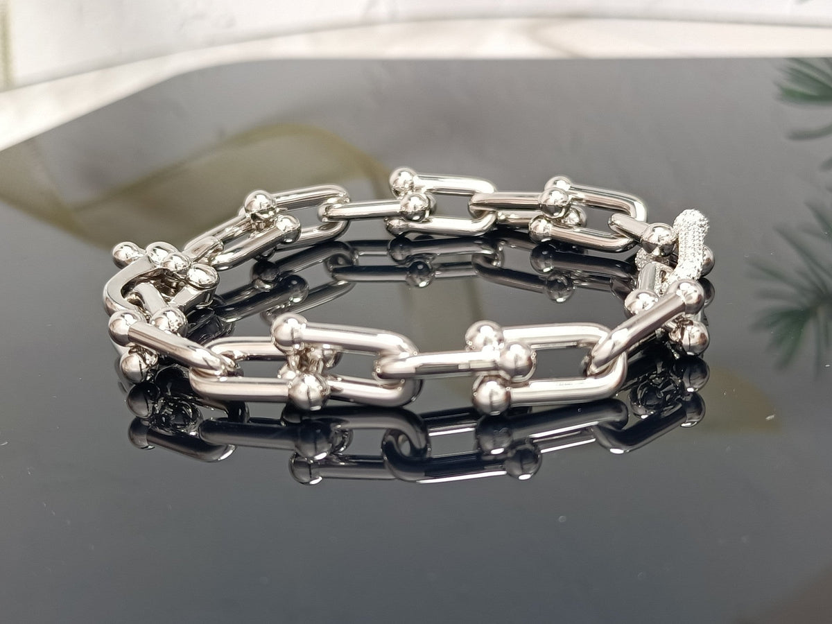 [Resenly Jewelry]HARDWEAR BRACELET PINK GOLD AND SILVER DIAMOND