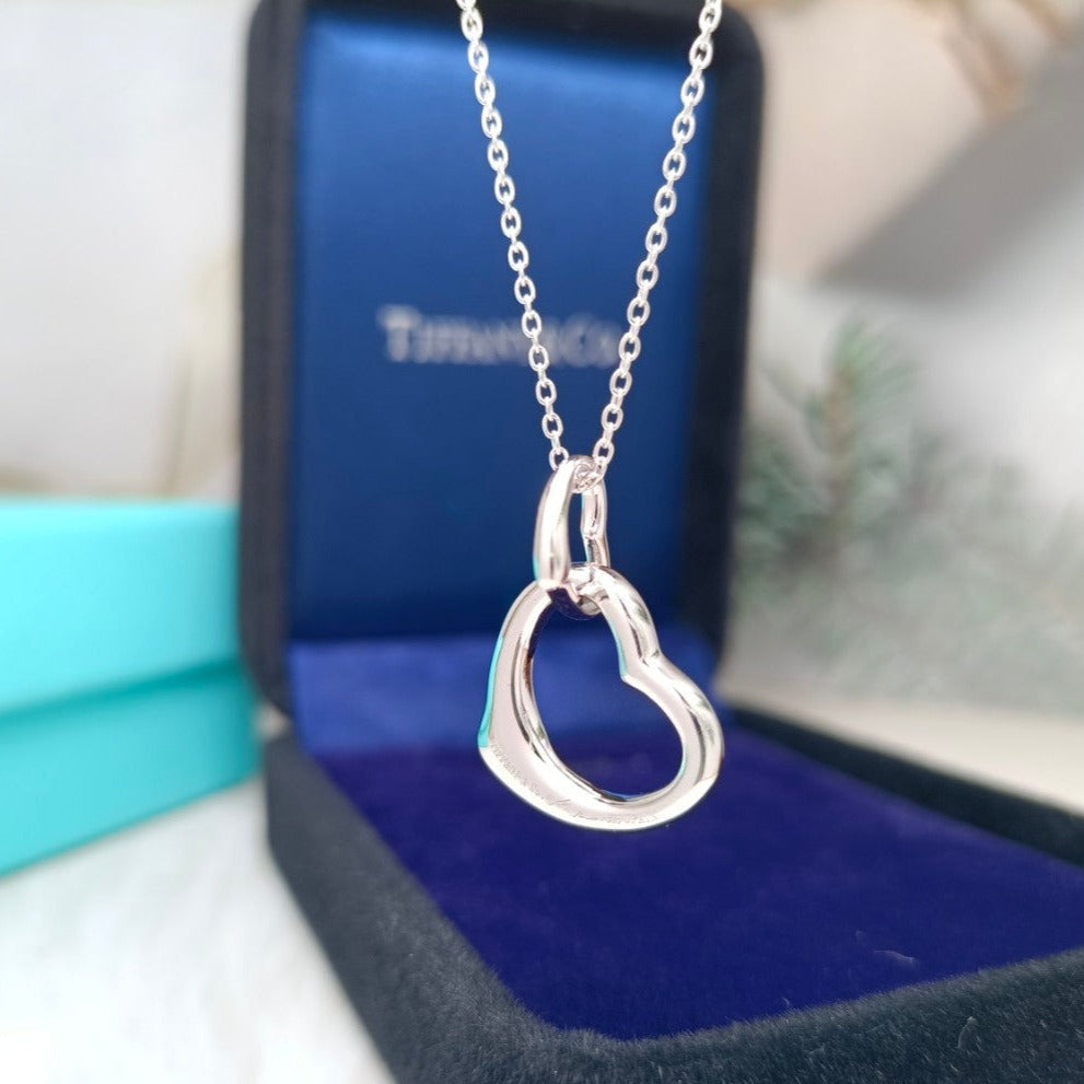[Resenly Jewelry]DOUBLE HEART SILVER NECKLACE