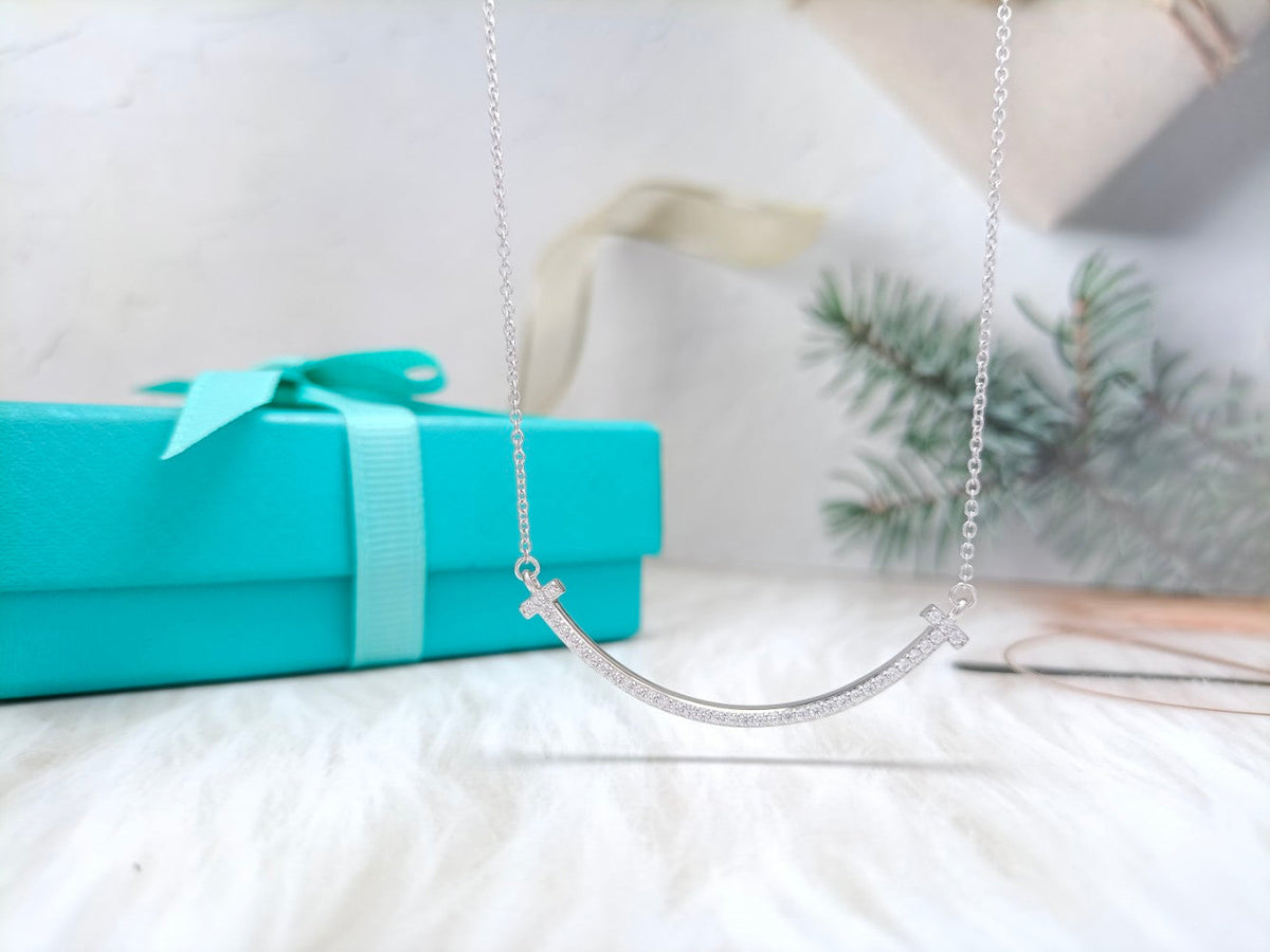 [Resenly Jewelry]BIG SMILE PEDANT DIAMOND NECKLACE