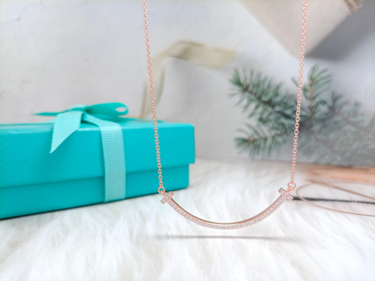 [Resenly Jewelry]BIG SMILE PEDANT DIAMOND NECKLACE