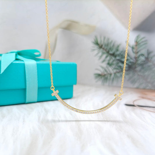 [Resenly Jewelry]BIG SMILE PEDANT DIAMOND NECKLACE