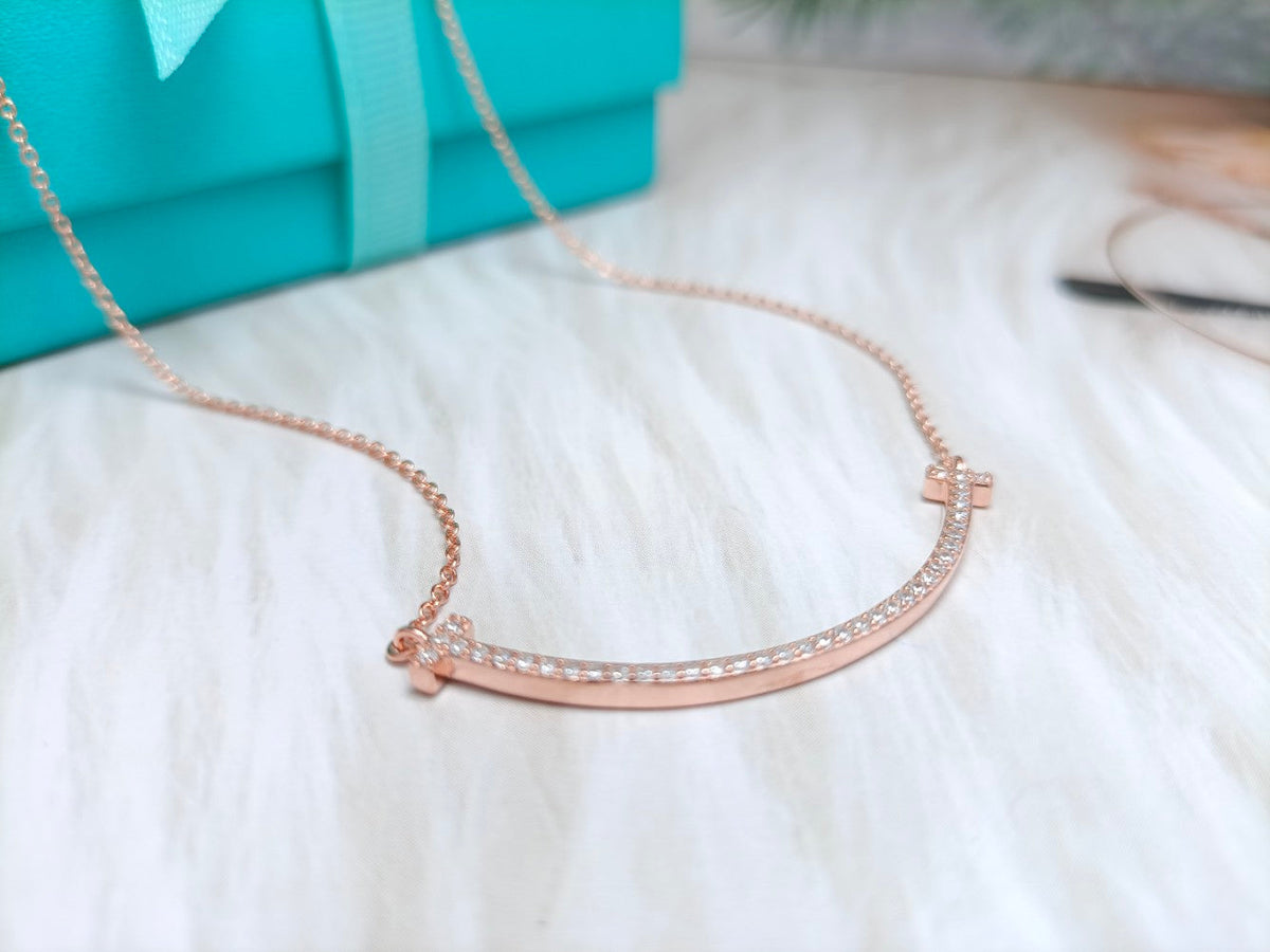 [Resenly Jewelry]BIG SMILE PEDANT DIAMOND NECKLACE