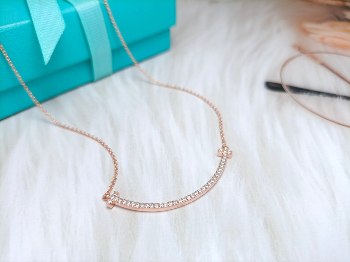 [Resenly Jewelry]BIG SMILE PEDANT DIAMOND NECKLACE