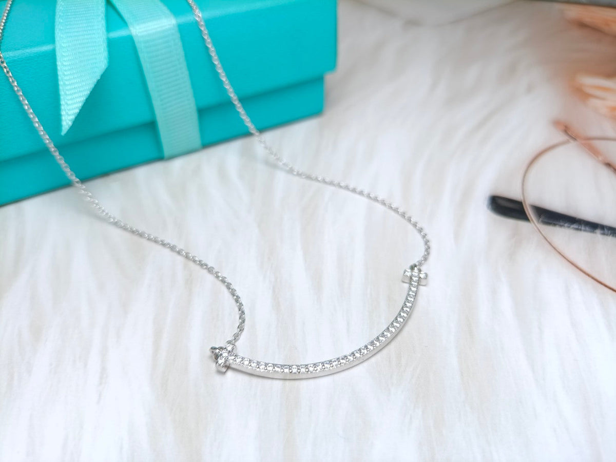 [Resenly Jewelry]BIG SMILE PEDANT DIAMOND NECKLACE