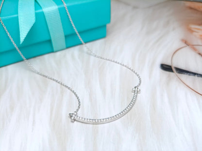 [Resenly Jewelry]BIG SMILE PEDANT DIAMOND NECKLACE