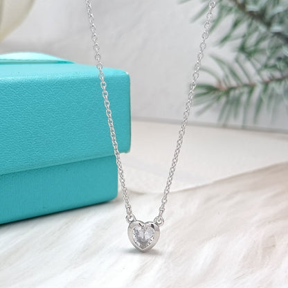 [Resenly Jewelry]HEART BIG DIAMOND NECKLACE
