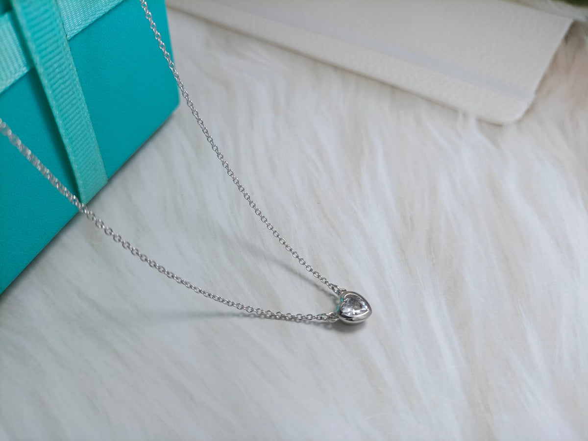 [Resenly Jewelry]HEART BIG DIAMOND NECKLACE