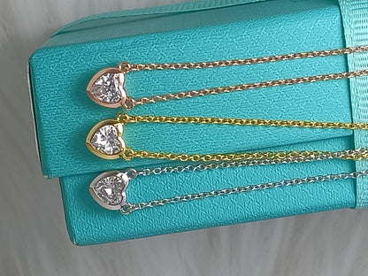 [Resenly Jewelry]HEART BIG DIAMOND NECKLACE