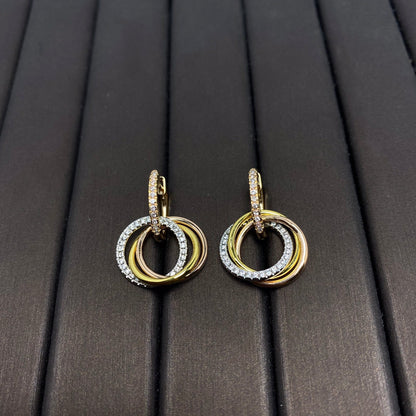 [Resenly Jewelry]TRINITY EARRINGS GOLD DIAMOND
