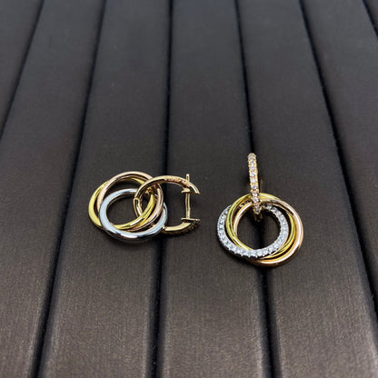 [Resenly Jewelry]TRINITY EARRINGS GOLD DIAMOND