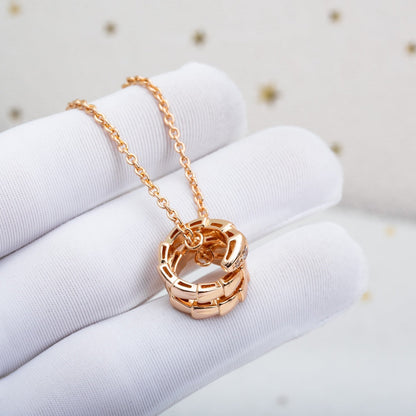 [Resenly Jewelry]SERPENTI PINK GOLD NECKLACE DIAMOND