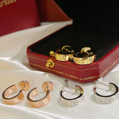 [Resenly Jewelry]LOVE EARRINGS 5.7MM 2 DIAMONDS