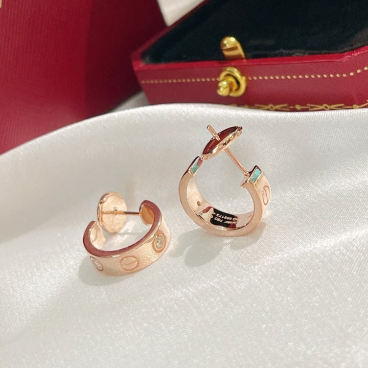 [Resenly Jewelry]LOVE EARRINGS 5.7MM 2 DIAMONDS