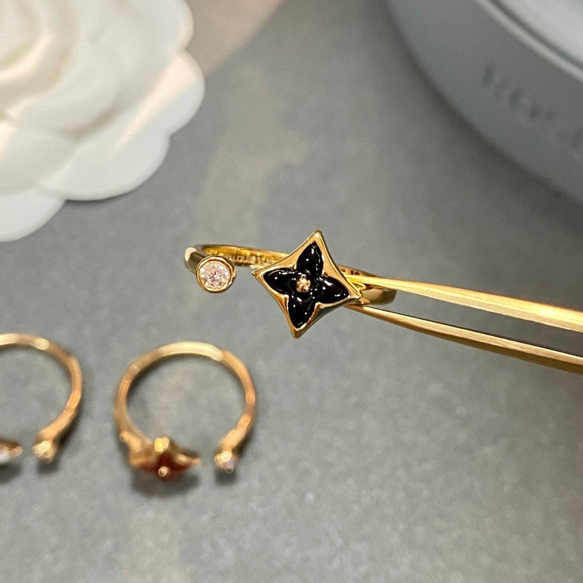 [Resenly Jewelry]STAR 1 DIAMOND OPEN RING