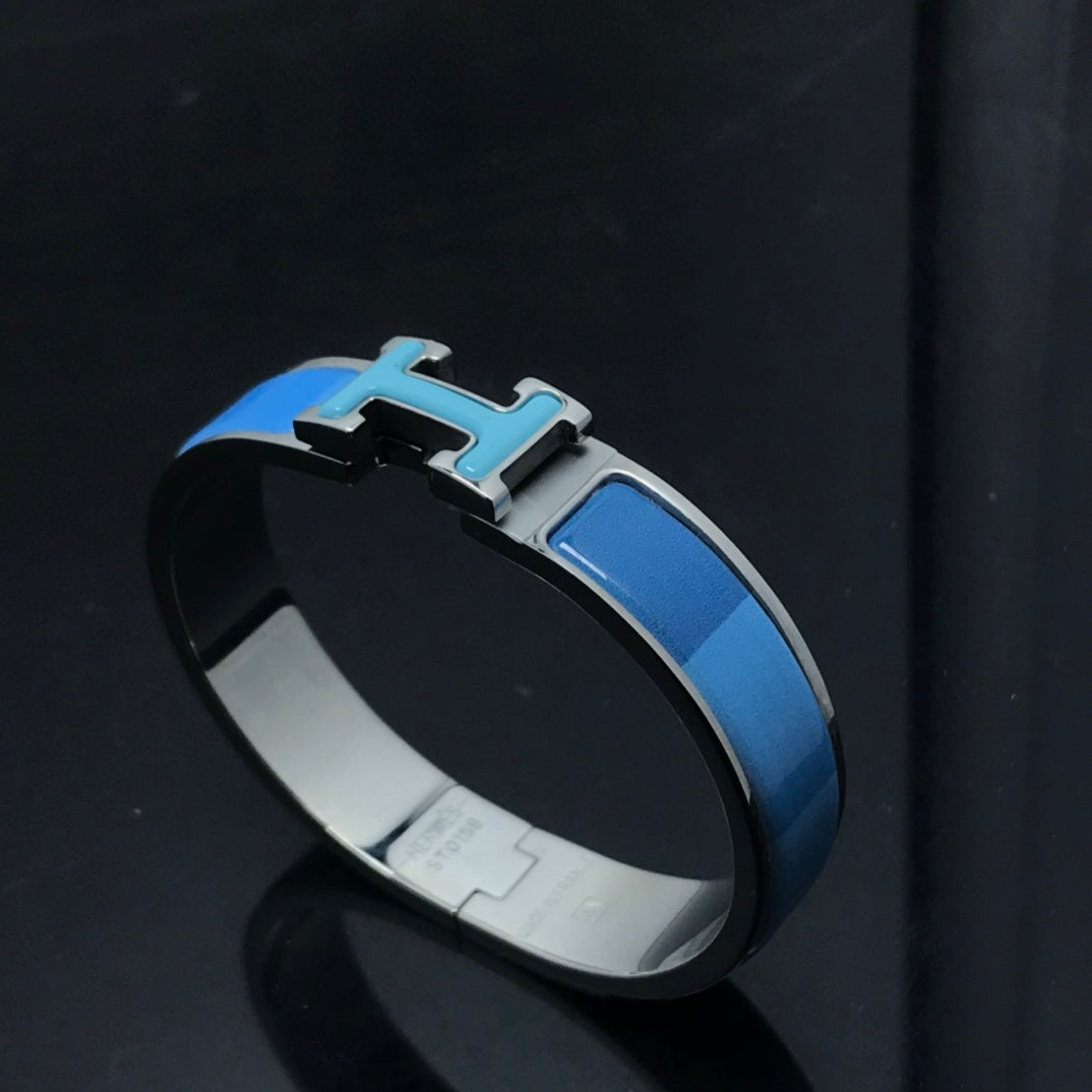 [Resenly Jewelry]H BRACELET BLUE RAINBOW CERAMIC