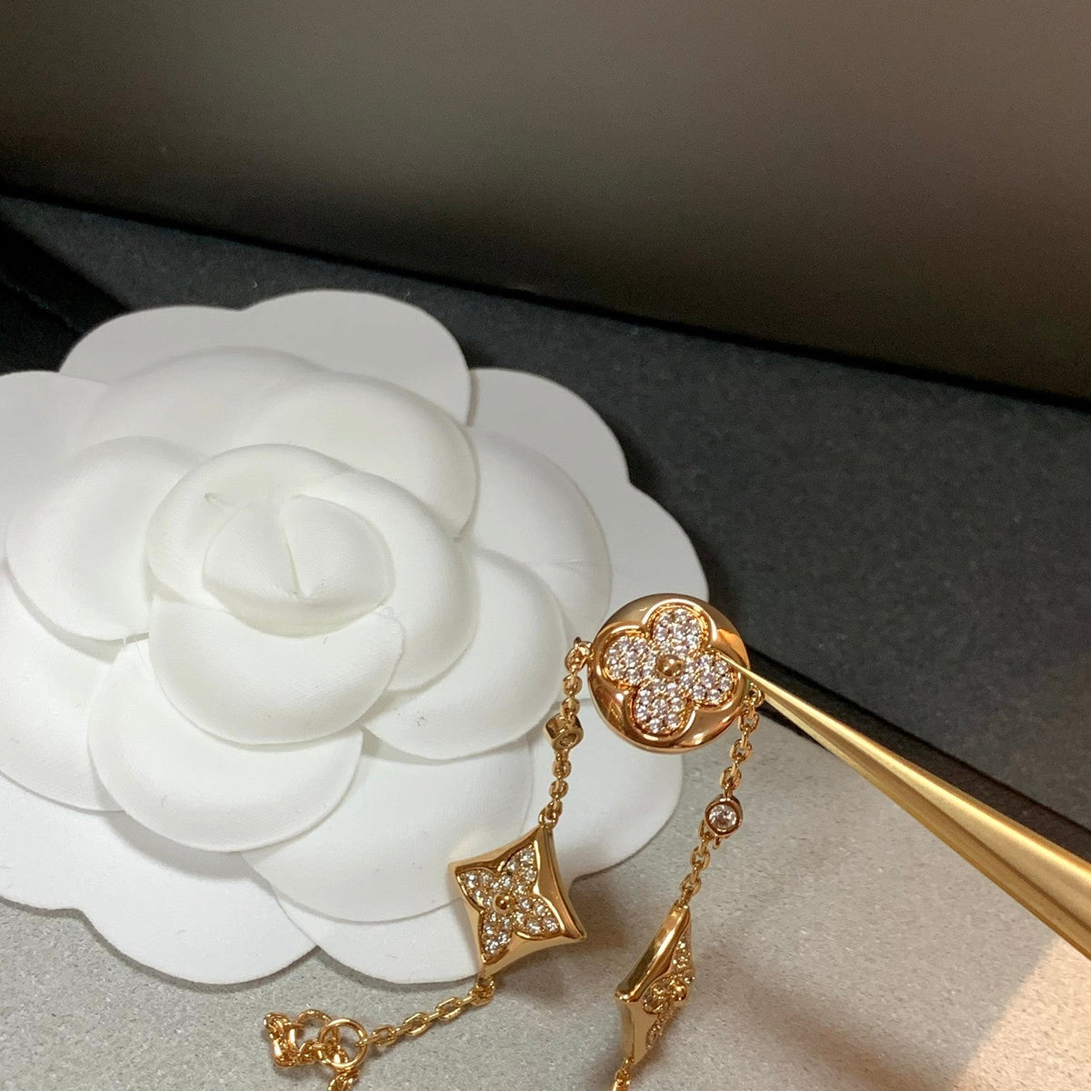 [Resenly Jewelry]STAR AND SUN 4 MOTIFS GOLD DIAMONDS BRACELET