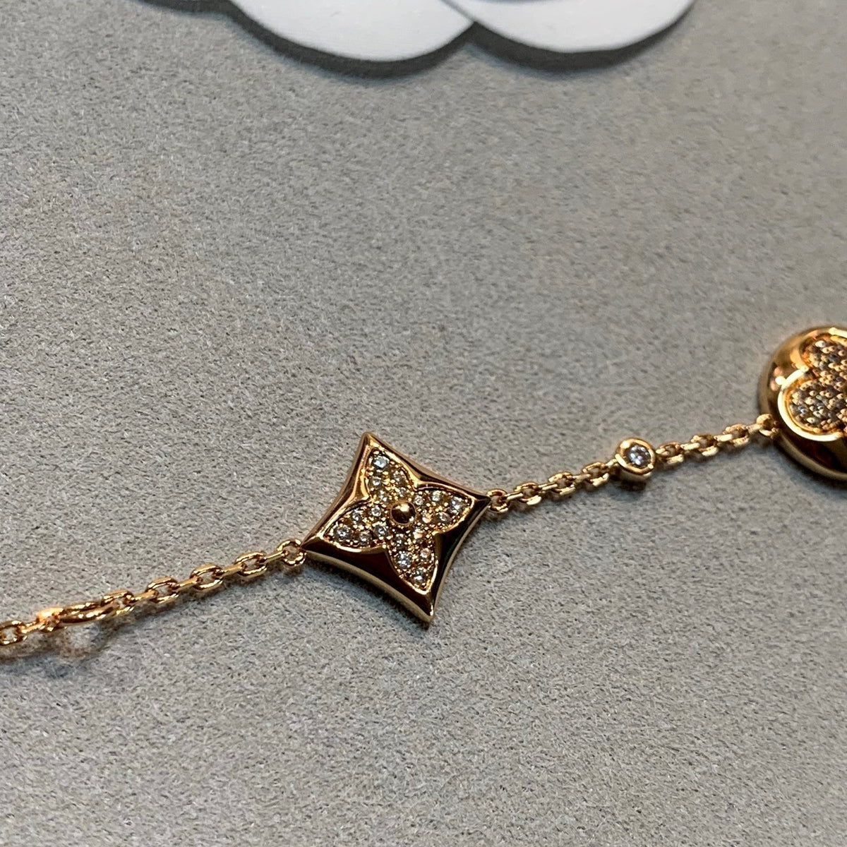 [Resenly Jewelry]STAR AND SUN 4 MOTIFS GOLD DIAMONDS BRACELET
