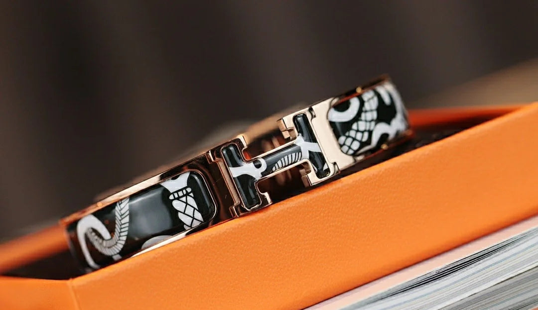 [Resenly Jewelry]H TARTAN BRACELET 12MM