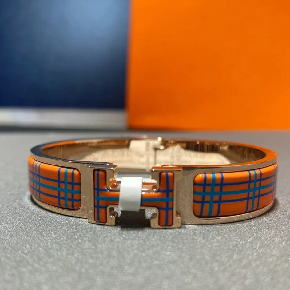 [Resenly Jewelry]H TARTAN BRACELET 12MM