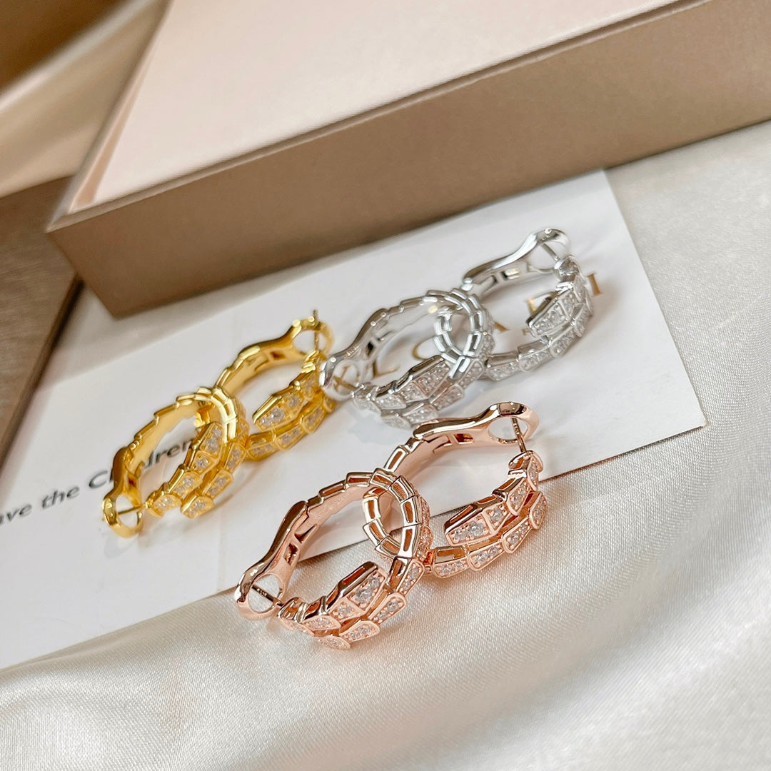 [Resenly Jewelry]SERPENTI EARRINGS DIAMOND