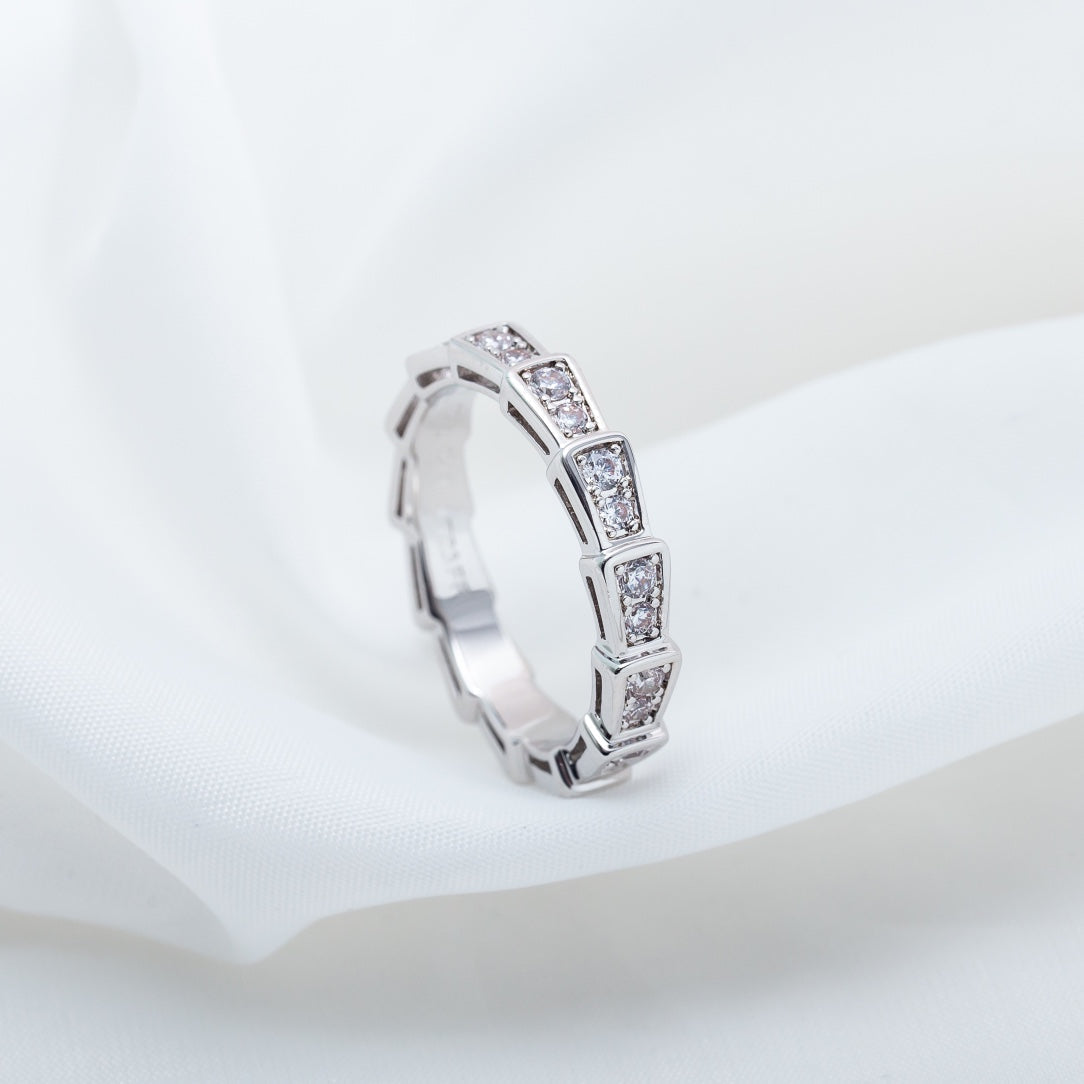 [Resenly Jewelry]SERPENTI RING SILVER DIAMOND PAVED 3MM